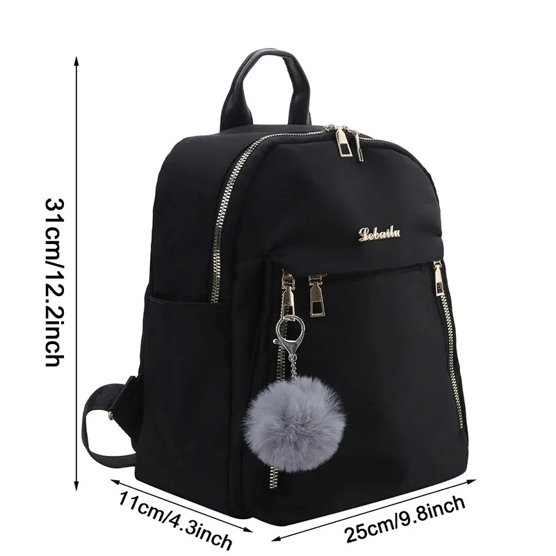 Backpacks Simple Large Capacity New Black Travel Bag For Women Solid Harajuku Student Schoolbag Backpack Unisex Bags High Street - Image 6
